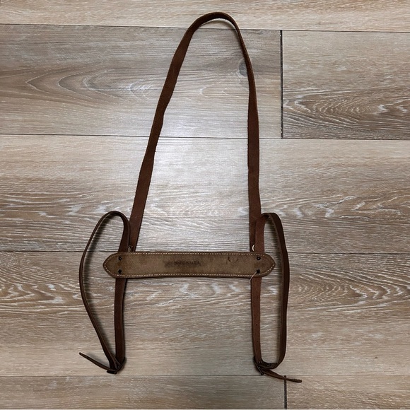 Vtg Pendleton Leather Throw Blanket Carrier | USA Made | Premium Brown Cowhide - Picture 4 of 6